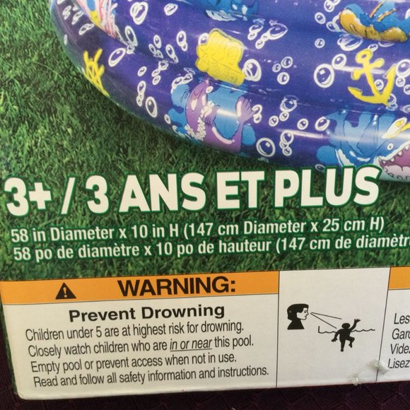 Kiddie Pool Banzai Paradise  Reef Pool New In Sealed Box 3 Rings - Picture 2 of 9